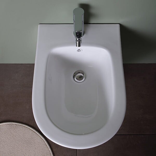 KIAMAMI VALENTINA - Bidet Et Wc Suspendus En Céramique Au Ras Du Mur | Blues - large