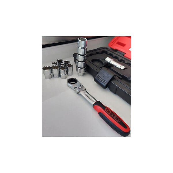 KS TOOLS - Coffret de douilles traversantes TRIPLEplus KS TOOLS - 3/8'' - 1/2'' - 10 à 24 mm - large
