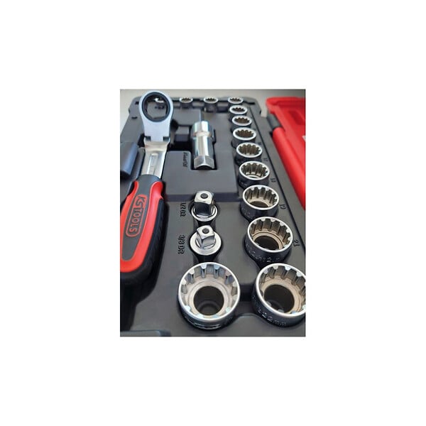 KS TOOLS - Coffret de douilles traversantes TRIPLEplus KS TOOLS - 3/8'' - 1/2'' - 10 à 24 mm - large