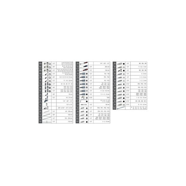 KS TOOLS - Coffret de douilles et accessoires KS TOOLS 1/4'' - 3/8'' - 1/2'', 216 pièces - large