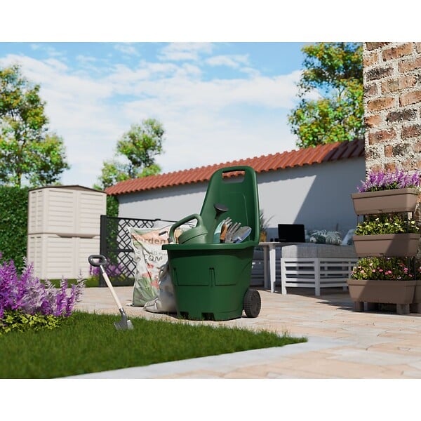 INTEC - Chariot de jardin 43L Polyvalent Chariot à bûches Transport 2 Roues robustes Charge max 60 kg Intec - large