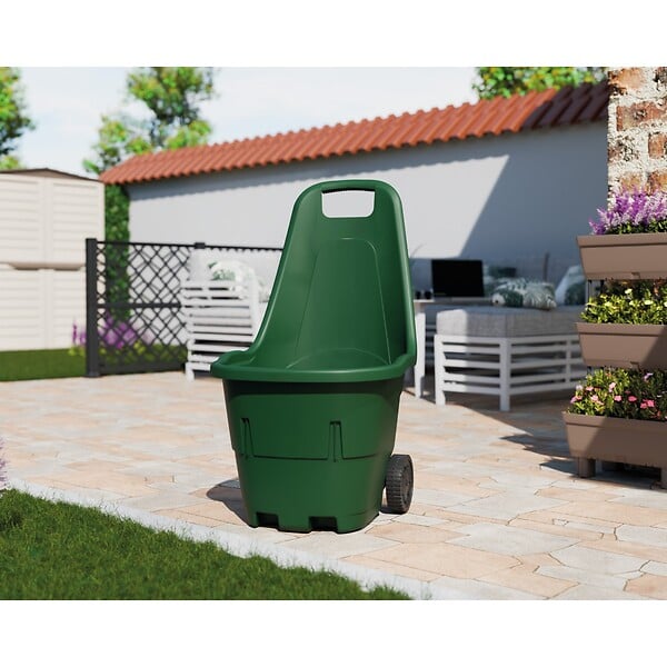 INTEC - Chariot de jardin 43L Polyvalent Chariot à bûches Transport 2 Roues robustes Charge max 60 kg Intec - large