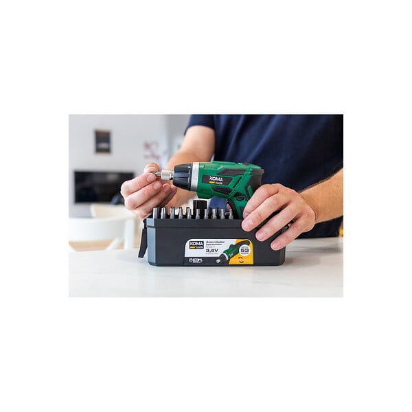 KOMA TOOLS - Tournevis sans fil réversible à deux positions KOMA TOOLS - 3,6V - Chargeur inclus - large
