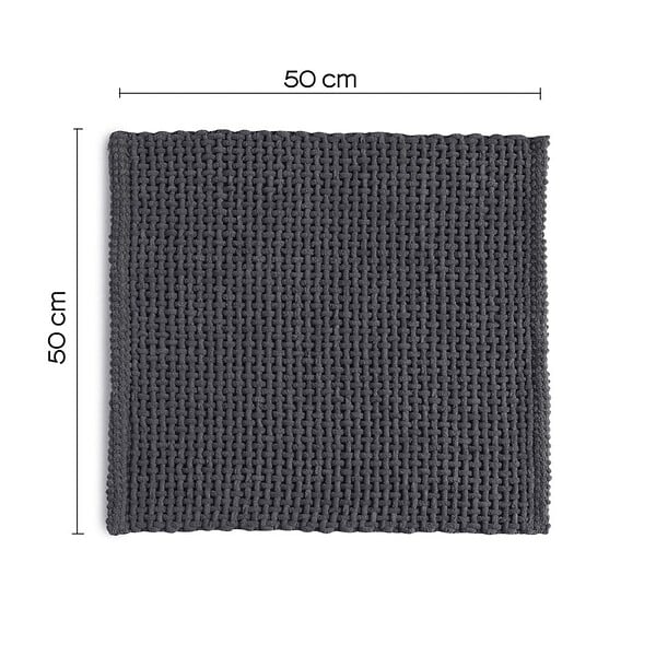 KIAMAMI VALENTINA - Tapis De Bain Antidérapant 50X50 Gris Foncé | Frangipani - large