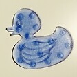 KIAMAMI VALENTINA - Tapis Antidérapant Pour Receveur De Douche En Forme De Canard, Couleur Bleue - vignette