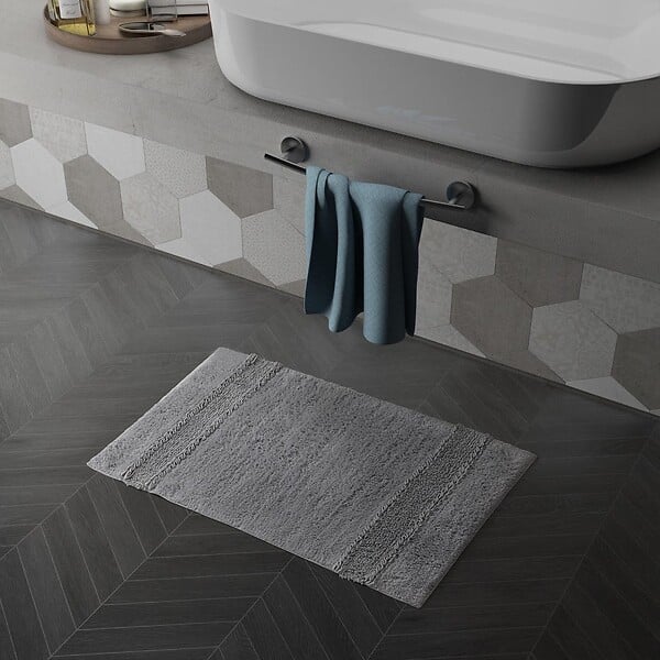 KIAMAMI VALENTINA - Tapis De Bain Antidérapant Gris 50X80 | Bessera - large