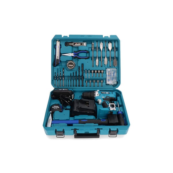 KOMA TOOLS - Perceuse-visseuse 20V KOMA TOOLS - Batterie 2,0Ah - Chargeur - 70 accessoires - large
