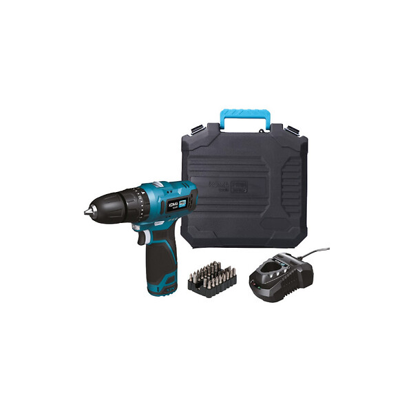 KOMA TOOLS - Perceuse à percussion 12V KOMA TOOLS - Batterie 2,0Ah - Chargeur - Accessoires - large