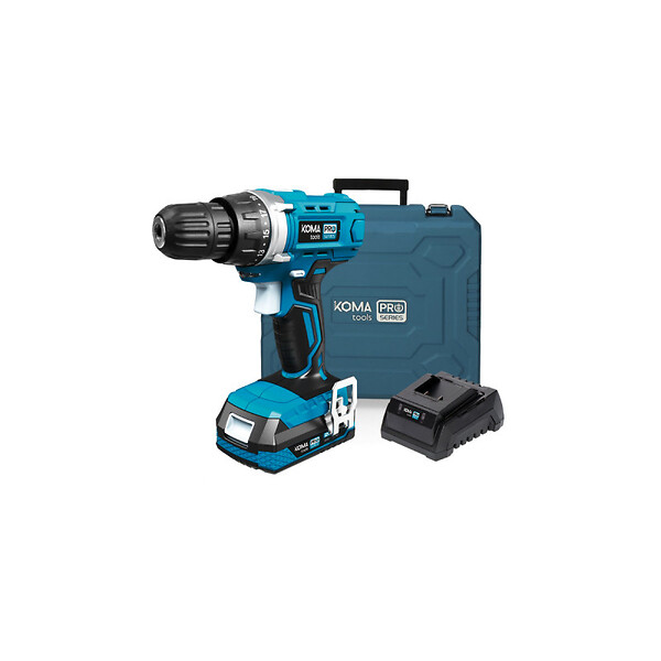 KOMA TOOLS - Perceuse-visseuse 20V KOMA TOOLS - Batterie 2,0Ah - Chargeur - 40 accessoires - large