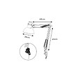 EDM - Lampe d'architecte avec pince de fixation EDM - 60W - E27 - Noir - vignette