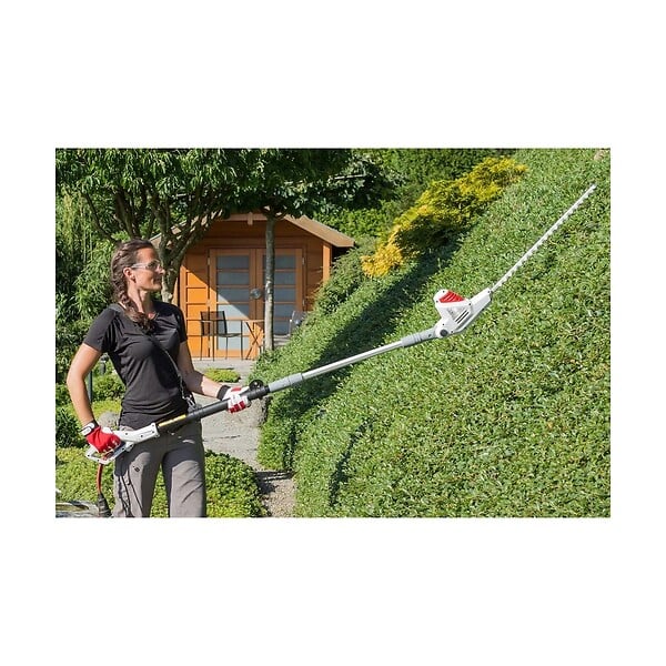 IKRA - Taille Haie Télescopique filaire 600W - Lame de coupe 59 cm Coupe 51 cm Taille Haie sur perche réglable 1.95 - 2.40 m IKRA - large