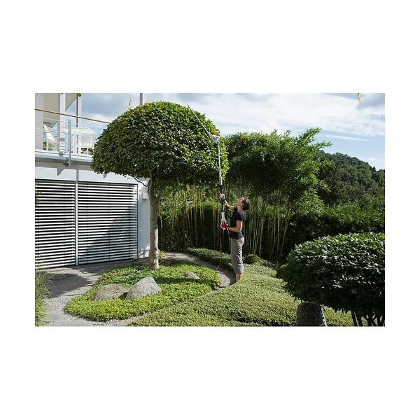 IKRA - Taille Haie Télescopique filaire 600W - Lame de coupe 59 cm Coupe 51 cm Taille Haie sur perche réglable 1.95 - 2.40 m IKRA - large