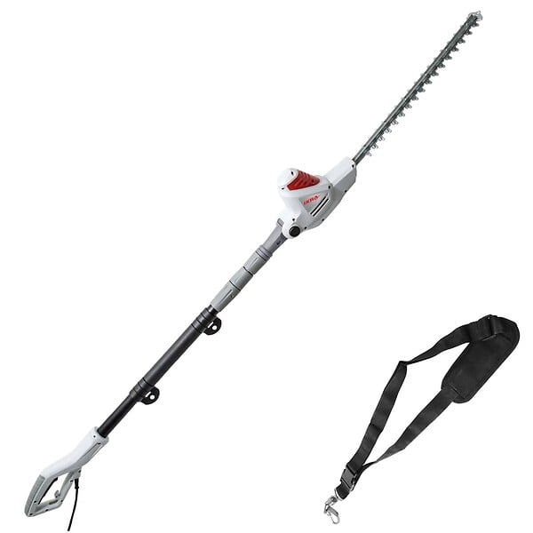 IKRA - Taille Haie Télescopique filaire 600W - Lame de coupe 59 cm Coupe 51 cm Taille Haie sur perche réglable 1.95 - 2.40 m IKRA - large