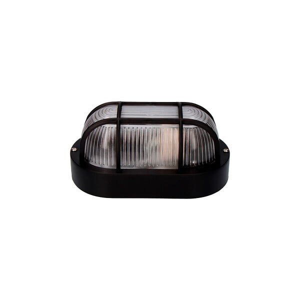 EDM - Applique ovale modèle Tarragona EDM - 40W - E27 - Noir - Ampoule non incluse - large