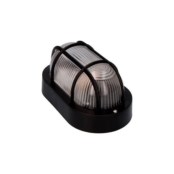 EDM - Applique ovale modèle Tarragona EDM - 40W - E27 - Noir - Ampoule non incluse - large