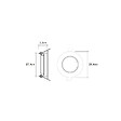 EDM - Bague spot métallique halogène oscillant EDM - Blanc - Diamètre 8,4cm - vignette