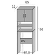 KIAMAMI VALENTINA - Colonne De Lavage Blanche Au-Dessus De La Machine À Laver Avec Armoire - vignette