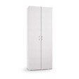 KIAMAMI VALENTINA - Meuble Polyvalent En Bois 72Cm 2 Portes Avec Étagères Et Tiroir Blanc - vignette