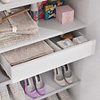 KIAMAMI VALENTINA - Meuble Polyvalent En Bois 72Cm 2 Portes Avec Étagères Et Tiroir Blanc - vignette