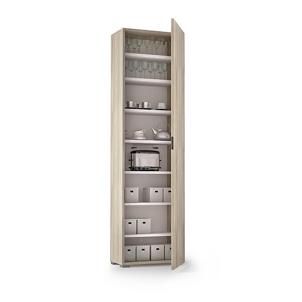 KIAMAMI VALENTINA - Colonne Polyvalente H 182Cm 1 Porte Orme Effet Bois - large