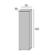 KIAMAMI VALENTINA - Colonne Polyvalente H 182Cm 1 Porte Orme Effet Bois - vignette