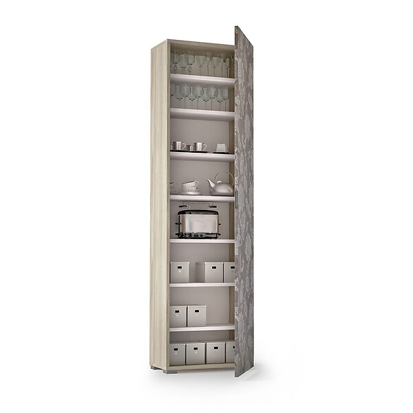 KIAMAMI VALENTINA - Armoire Colonne Multifonctionnelle Avec 1 Porte Décorée - large