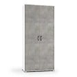KIAMAMI VALENTINA - Armoire De 90 Cm Avec Portes Multifonctionnelles Gris Ciment - vignette