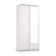 KIAMAMI VALENTINA - Armoire Polyvalente Avec Tube De Suspension Blanc Avec Portes Coulissantes - vignette