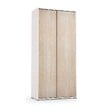 KIAMAMI VALENTINA - Armoire Multifonctionnelle Avec 4 Étagères Réglables Et Double Porte Coulissante - vignette