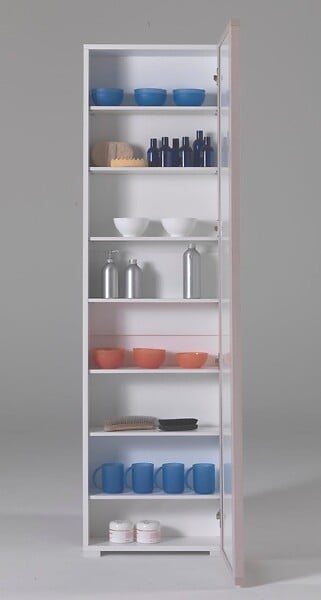 KIAMAMI VALENTINA - Colonne Container Polyvalent Miroir Cadre Blanche - large