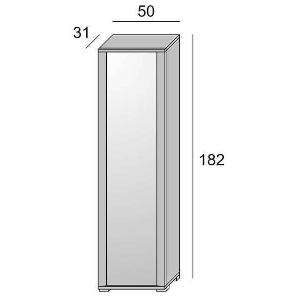 KIAMAMI VALENTINA - Colonne Container Polyvalent Miroir Cadre Blanche - large