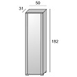 KIAMAMI VALENTINA - Colonne Container Polyvalent Miroir Cadre Blanche - vignette
