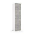 KIAMAMI VALENTINA - Colonnes Polyvalentes Blanc 45Cm 1 Porte Effet Béton - vignette