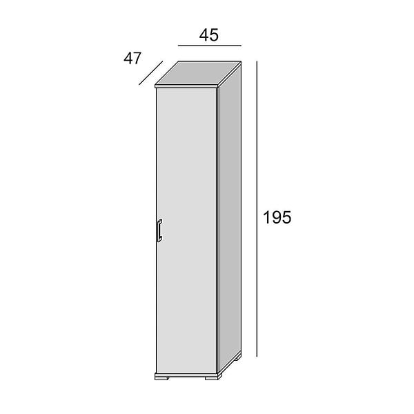 KIAMAMI VALENTINA - Colonnes Polyvalentes Blanc 45Cm 1 Porte Effet Béton - large