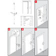 SECURY-T - Serrure de sûreté pour porte d'entrée avec tringles - En Applique - 6 points - Blanc - Droite - Axe 60 mm - 5 clés - vignette