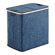 KIAMAMI VALENTINA - Grand Panier À Linge En Bambou Et Polyester Bleu - vignette