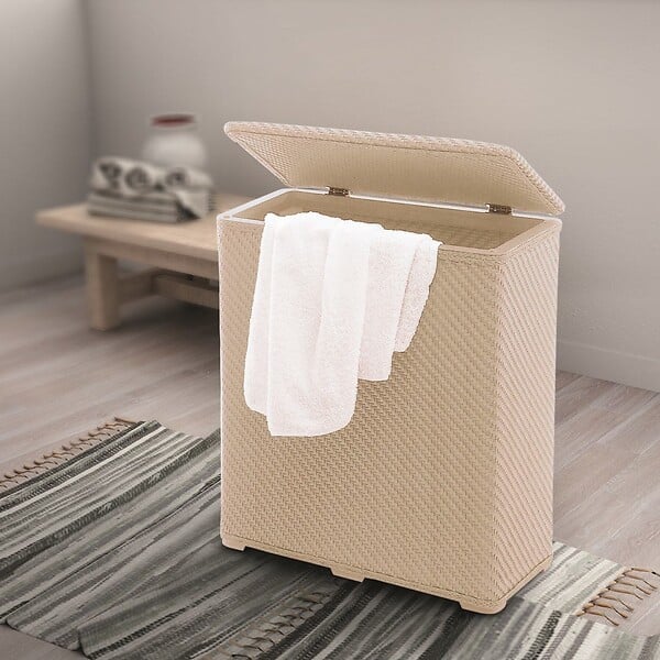 KIAMAMI VALENTINA - Bac À Linge 70Lt Beige À Faible Encombrement | Robinia - large