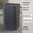 KIAMAMI VALENTINA - Panier À Linge En Bambou Noir - vignette