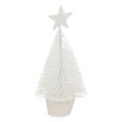 FEERIC LIGHTS & CHRISTMAS - Déco de Noël Sapin de table Blanc à Paillettes H 14 cm - vignette