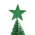 FEERIC LIGHTS & CHRISTMAS - Déco de Noël Sapin de table Vert à Paillettes H 14 cm - vignette