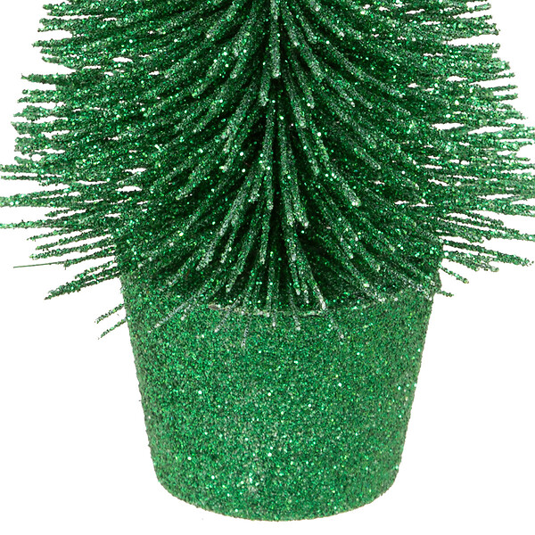 FEERIC LIGHTS & CHRISTMAS - Déco de Noël Sapin de table Vert à Paillettes H 14 cm - large
