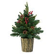 FEERIC LIGHTS & CHRISTMAS - Sapin de Noël artificiel avec déco & lumineux 25 LED Blanc chaud H 50 cm - vignette