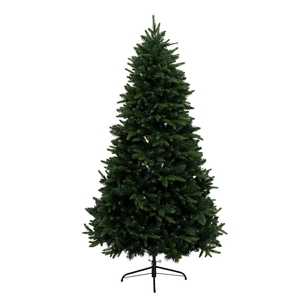 FEERIC LIGHTS & CHRISTMAS - Sapin de Noël artificiel Vert 2 tons & lumineux 280 LED Blanc chaud H 180 cm - large