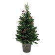 FEERIC LIGHTS & CHRISTMAS - Sapin de Noël artificiel avec déco & lumineux 50 LED Blanc chaud H 90 cm - vignette