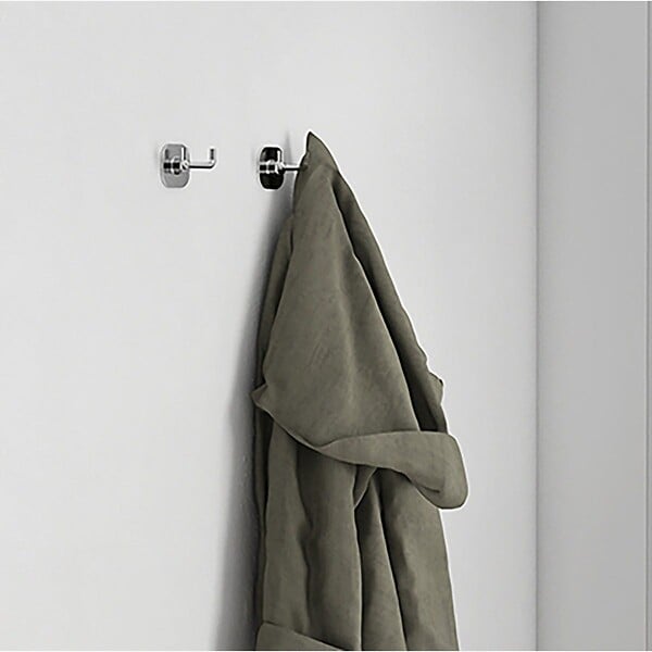 KIAMAMI VALENTINA - Cintre Double Pour Serviettes Ou Peignoirs Acier Inoxydable Chromé  | Timo - large