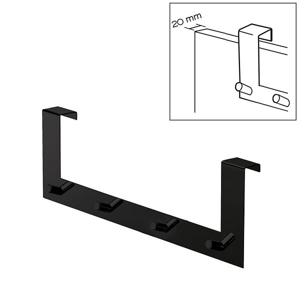 KIAMAMI VALENTINA - Cintre De Porte En Acier Noir Mat - large