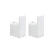 KIAMAMI VALENTINA - Cintres Pack 2 Pcs Laiton Chromé Blanc Mat - Fixation Par Vis Incluse | Giacinto - vignette