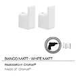 KIAMAMI VALENTINA - Cintres Pack 2 Pcs Laiton Chromé Blanc Mat - Fixation Par Vis Incluse | Giacinto - vignette
