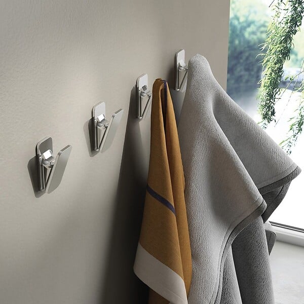 KIAMAMI VALENTINA - Porte-Manteau Mural Simple En Métal Chromé - large