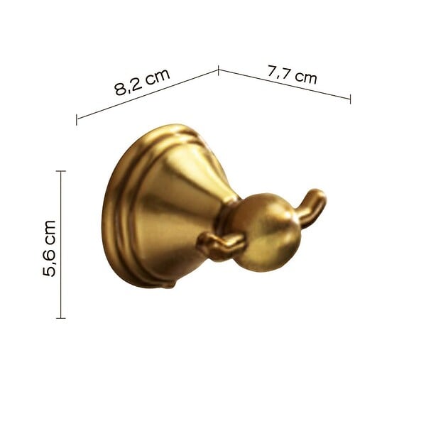 KIAMAMI VALENTINA - Porte-Manteau Mural Pour Salle De Bains Bronze | Rosa - large